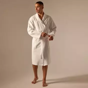 Халат вафельный мужской SL HOME: Waffle «Блан де Блан», размер L, хлопок 100%, белый