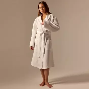 Халат вафельный женский SL HOME: Basic «Блан де Блан», размер S, хлопок 100%, белый
