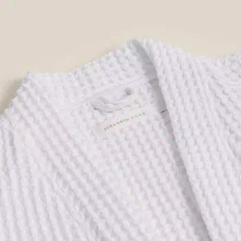 Халат вафельный женский SL HOME: Boho «Блан де Блан», размер M, хлопок 100%, белый