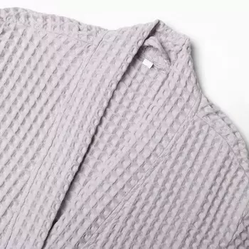 Халат вафельный женский удлиненный «Этель» Boho, размер 54-56, хлопок 100%, серебряный