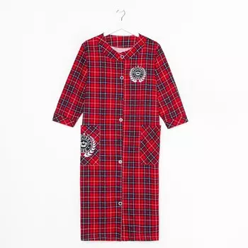 Халат женский, цвет красный, размер 50