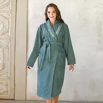 Халат женский, цвет мятный, размер 54