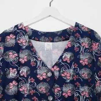 Халат женский, цвет синий, размер 50