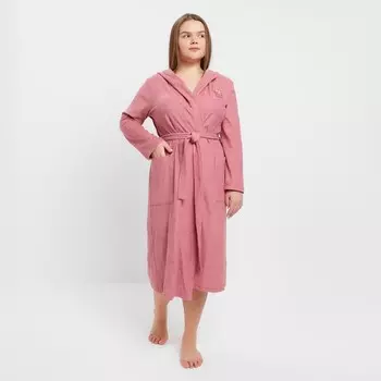 Халат женский, цвет сухая роза, размер 52