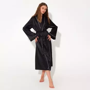 Халат женский MINAKU: Light touch цвет черный, р-р 42