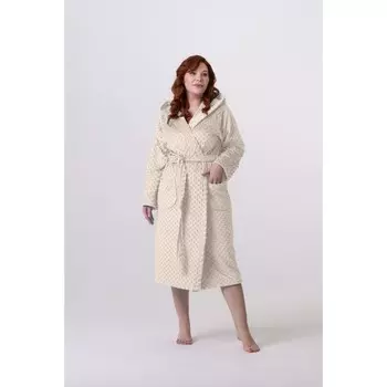 Халат женский, размер 56, цвет топленое молоко