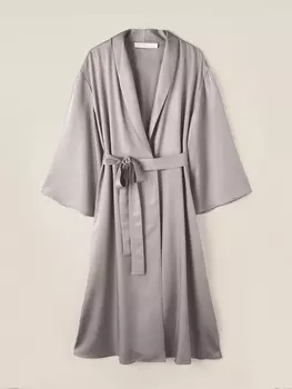 Халат женский SL HOME, размер M, модал, серо-бежевый