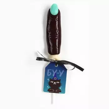 Леденец на палочке «Буу», в форме пальца, вкус: кола, 25 г.