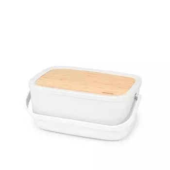Хлебница Brabantia Nic, прямоугольная, цвет светло-серый, размер 25х39.5х16 см