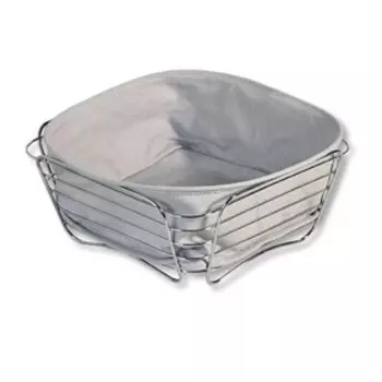 Хлебница 212111см, металл/текстиль, серая