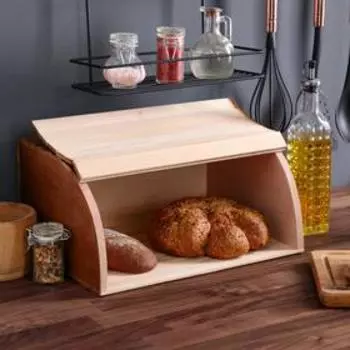 Хлебница деревянная "Ретро", 37 см, массив бука