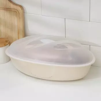 Хлебница с крышкой phibo «Уют», 362114.5 см, пластик, МИКС