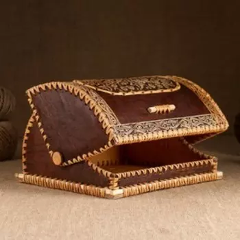 Хлебница «Ягодка», 24×20×15 см, береста, сложная