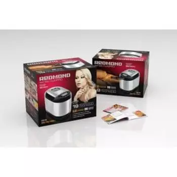 Хлебопечка Redmond RBM-M1911, 550 Вт, 19 программ, выбор цвета корочки, серебристая