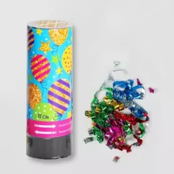 Хлопушка пружинная «Шарики», конфетти, серпантин, 11 см