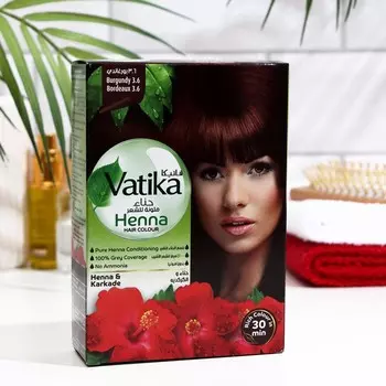 Хна для волос Vatika Henna Hair Colours Burgundy, 6 шт. по 10 г
