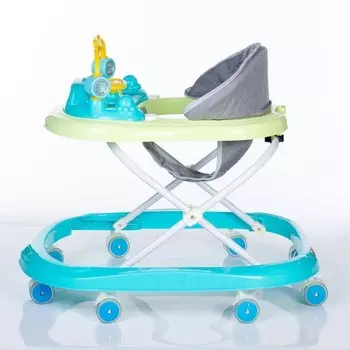 Ходунки JOLLY CAR BW140, 8 колёс, со звуковыми эффектами, цвет голубой