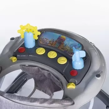 Ходунки JOLLY WALK XT BW130, 6 колёс, со светомузыкальными эффектами, цвет серый