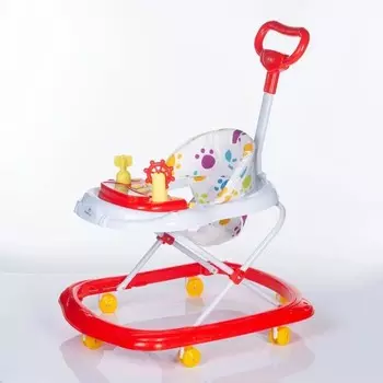 Ходунки JOLLY WALK XT BW130, 6 колёс, со светомузыкальными эффектами, цвет красный