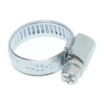 Хомут червячный ZEIN engr, несквозная просечка, диаметр 12-22 мм, ширина 9 мм, оцинкованный