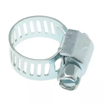 Хомут червячный ZEIN engr, сквозная просечка, диаметр 8-12 мм, ширина 8 мм, оцинкованный