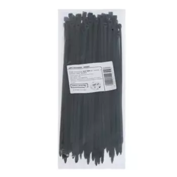 Хомут нейлоновый, пластик, 4.8250 мм, черный, в упаковке 100 шт.