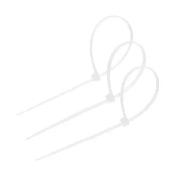 Хомут нейлоновый, пластик, 3,6х200 мм, белые, в упаковке 100 шт.