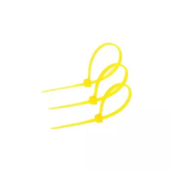 Хомут нейлоновый для стяжки, ТУНДРА, 2,5х100 мм, желтый, 100 шт