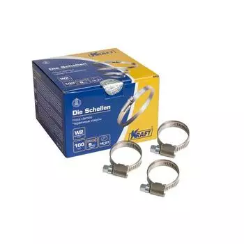 Хомут OBERKRAFT 16-27 мм, нержавеющая сталь