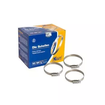 Хомут OBERKRAFT 32-50 мм, нержавеющая сталь