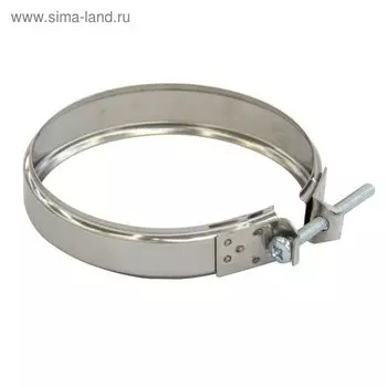 Хомут обжимной, d 80 мм, нержавейка 0.5 мм