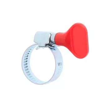 Хомут червячный с «барашком» ZEIN, несквозная просечка, диаметр 16-27 мм, оцинкованный