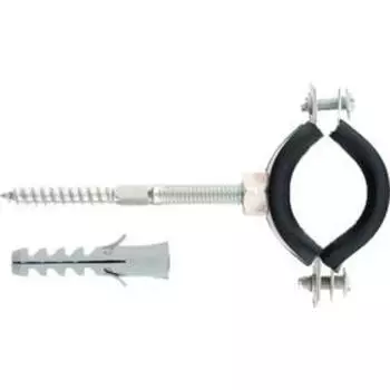 Хомут "Сибртех" сантехнический, d = 39-46(1 1/4"), резин.упл., шпилька+дюбель, 1 шт.
