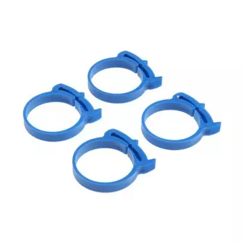 Хомут силовой пластиковый "СТРАЙК", диаметр 37-42 мм, многоразовый, Clip-Track, 4 шт.