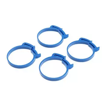 Хомут силовой пластиковый «СТРАЙК», диаметр 59-65 мм, многоразовый, Clip-Track, 4 шт.