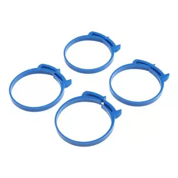 Хомут силовой пластиковый «СТРАЙК», диаметр 73-79 мм, многоразовый, Clip-Track, 4 шт.