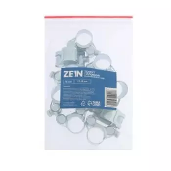 Хомут силовой ZEIN engr, диаметр 17-19 мм, ширина 18 мм, оцинкованный