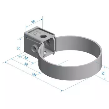 Хомут универсальный для водосточной трубы DCKE PREMIUM, цвет пломбир