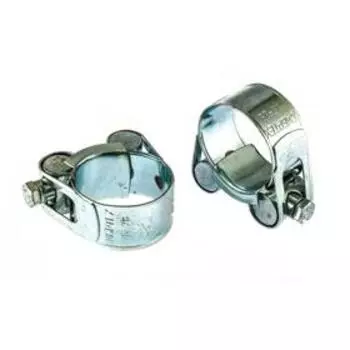 Хомуты "Сибртех" металлические, силовые 26-28 мм, ширина 18 мм, шарнирные, W1, 2 шт.