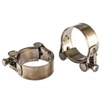 Хомуты "Сибртех" металлические, силовые 48-51 мм, ширина 22 мм, шарнирные, W4, 2 шт.