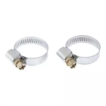 Хомуты "Сибртех" металлические стандартное болтовое крепление 20-32 мм, ширина 9 мм, 2 шт.