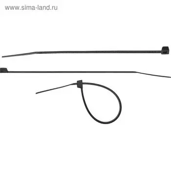 Хомуты-стяжки "СИБИН" черные ХС-Ч, 3.6 х 300 мм, нейлон, 100 шт.