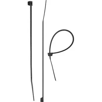 Хомуты-стяжки "СИБИН" черные ХС-Ч, 4.8 х 400 мм, нейлон, 100 шт.