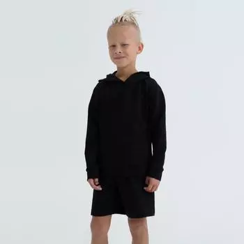Худи детское, цвет чёрный, рост 134