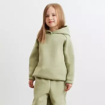 Худи детское MINAKU: Basic Line KIDS цвет оливковый, рост 146