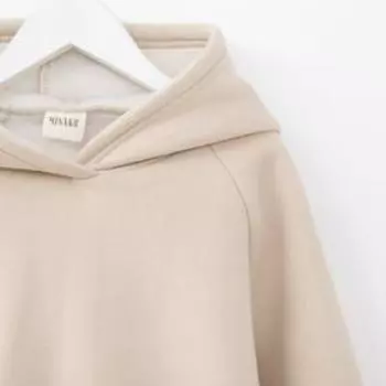 Худи детское MINAKU: Basic Line KIDS цвет бежевый, рост 146