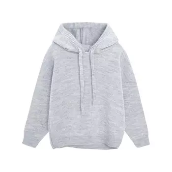 Худи для девочек, рост 98 см, цвет светло-серый