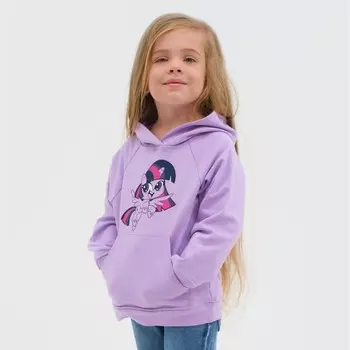 Худи для девочки «Искорка», My Little Pony, рост 86-92 см, фиолетовое