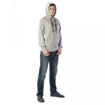 Худи мужское, размер 50, цвет серый-меланж