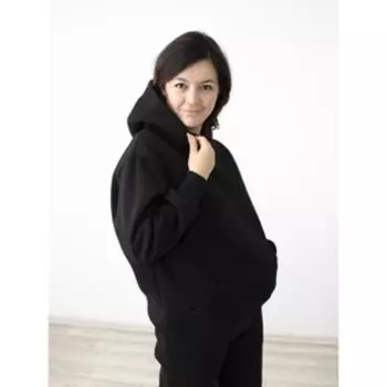 Худи унисекс, размер 48-50, цвет чёрный